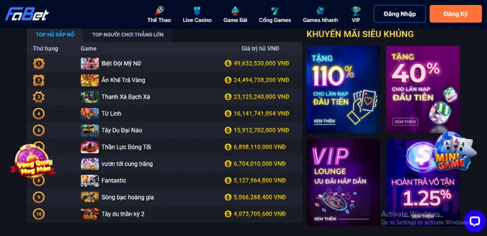 Thanh toán nhanh chóng 78 win